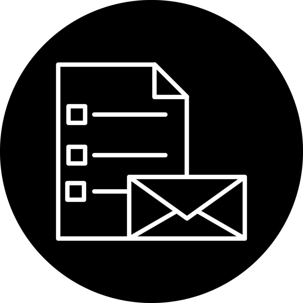 email liste vecteur icône style