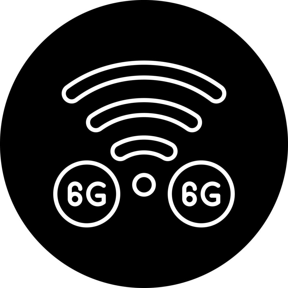 6g réseau vecteur icône style