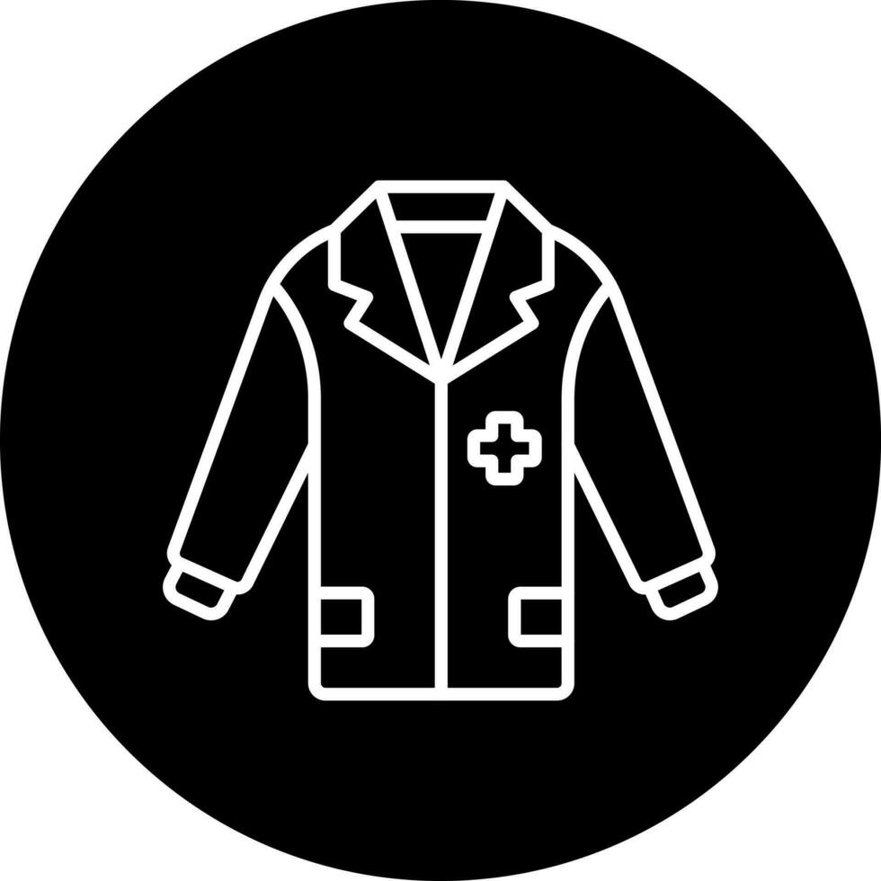 médecin manteau vecteur icône style