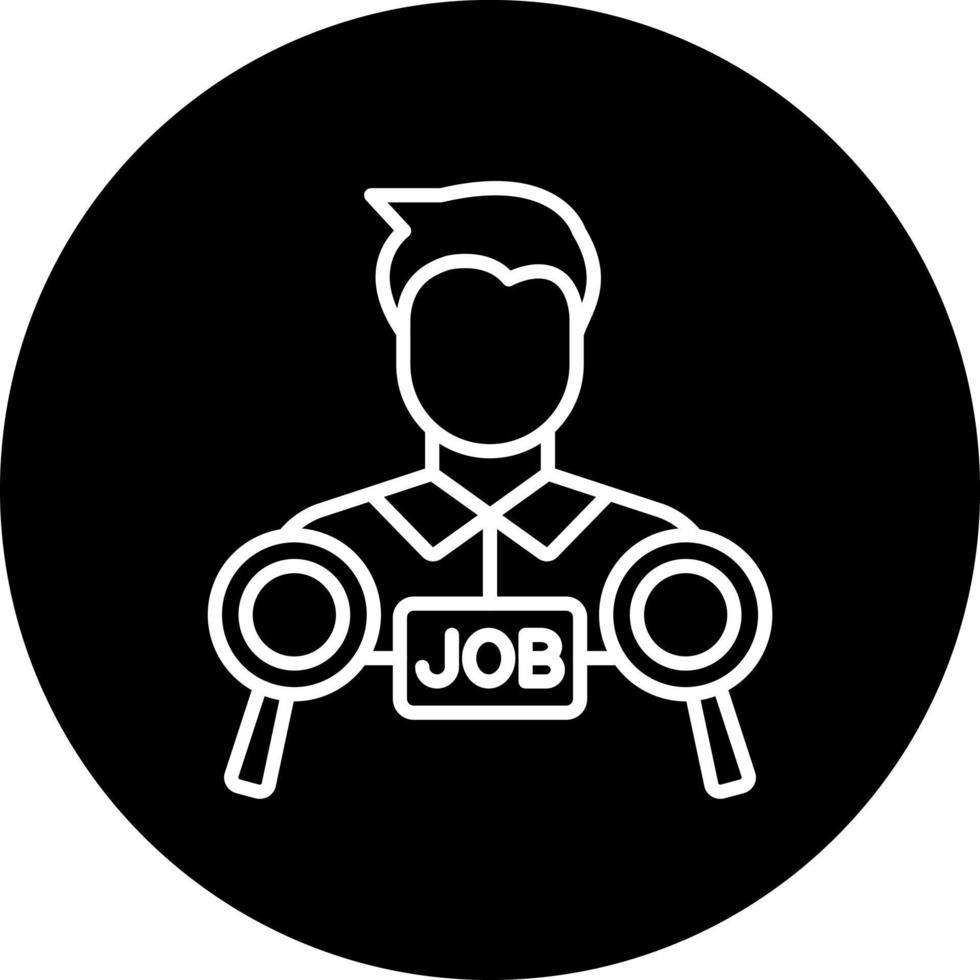 emploi chercheur Masculin vecteur icône style