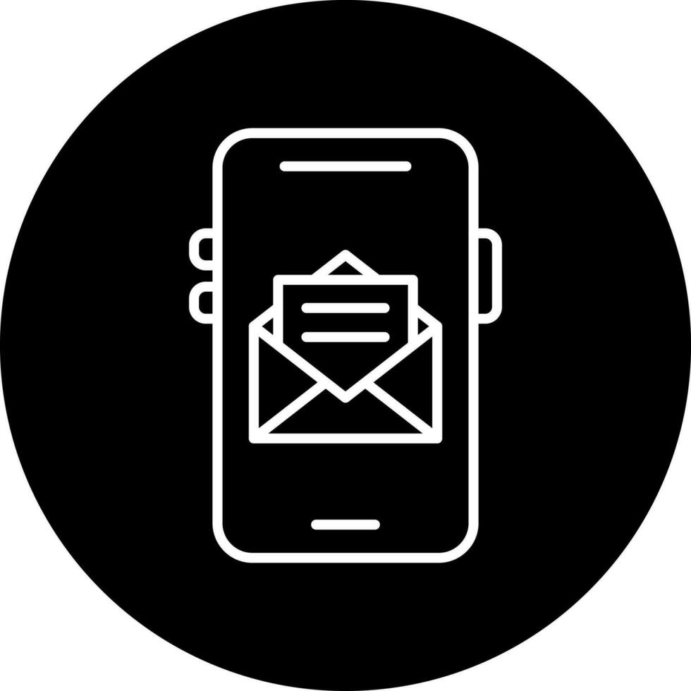mobile courrier vecteur icône style
