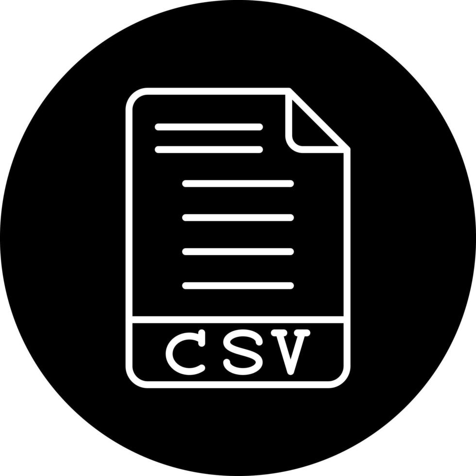 csv vecteur icône style