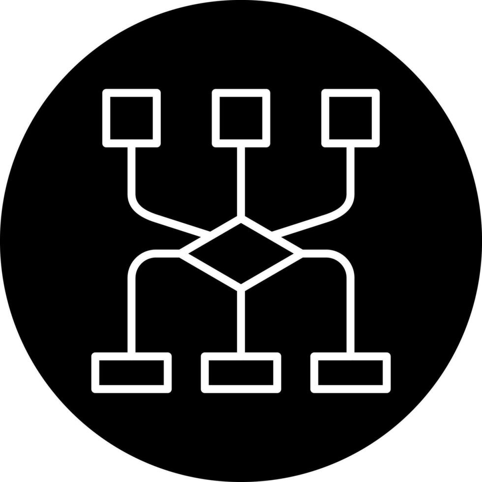 organigramme vecteur icône style