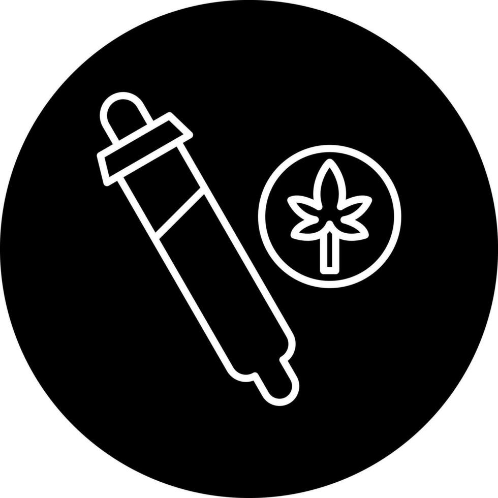 cbd e liquide vecteur icône style