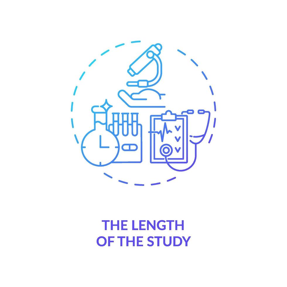 icône de concept de longueur d & # 39; étude vecteur