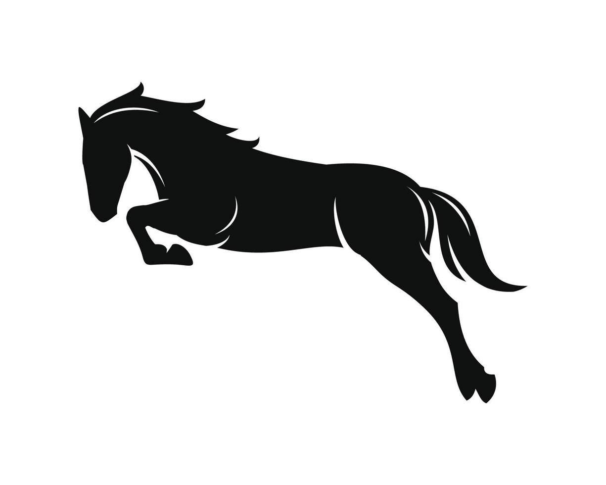 vecteur de conception de logo de cheval