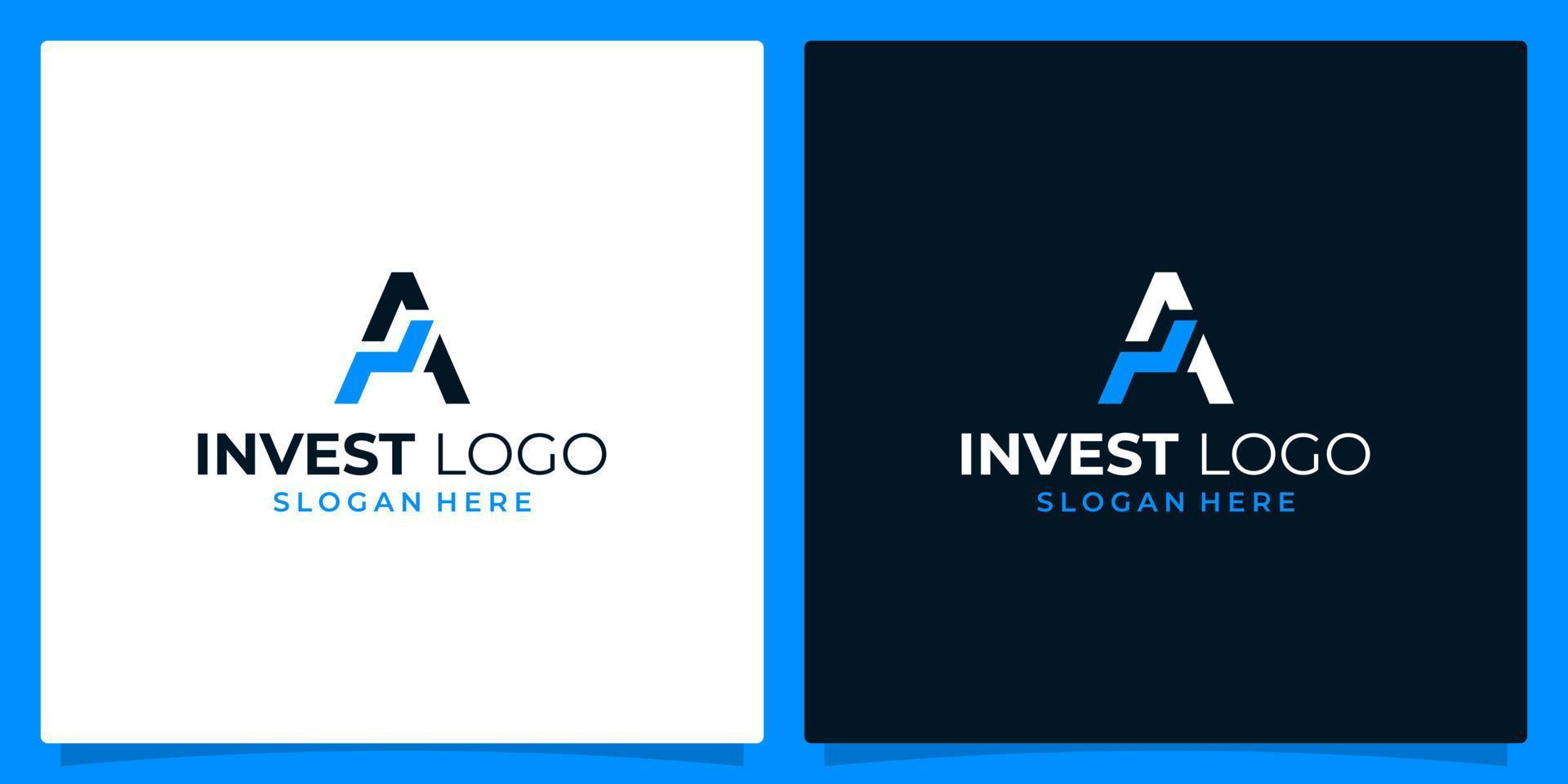 investissement analytique logo conception modèle avec initiale lettre une logo graphique conception vecteur illustration. symbole, icône, créatif.