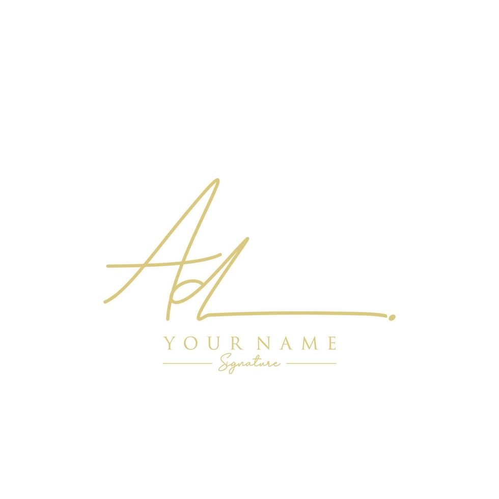 lettre ad signature logo template vecteur