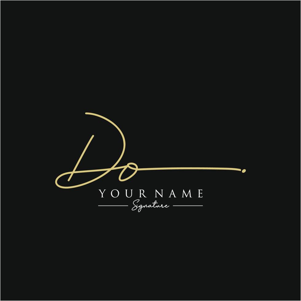 lettre do signature logo template vecteur