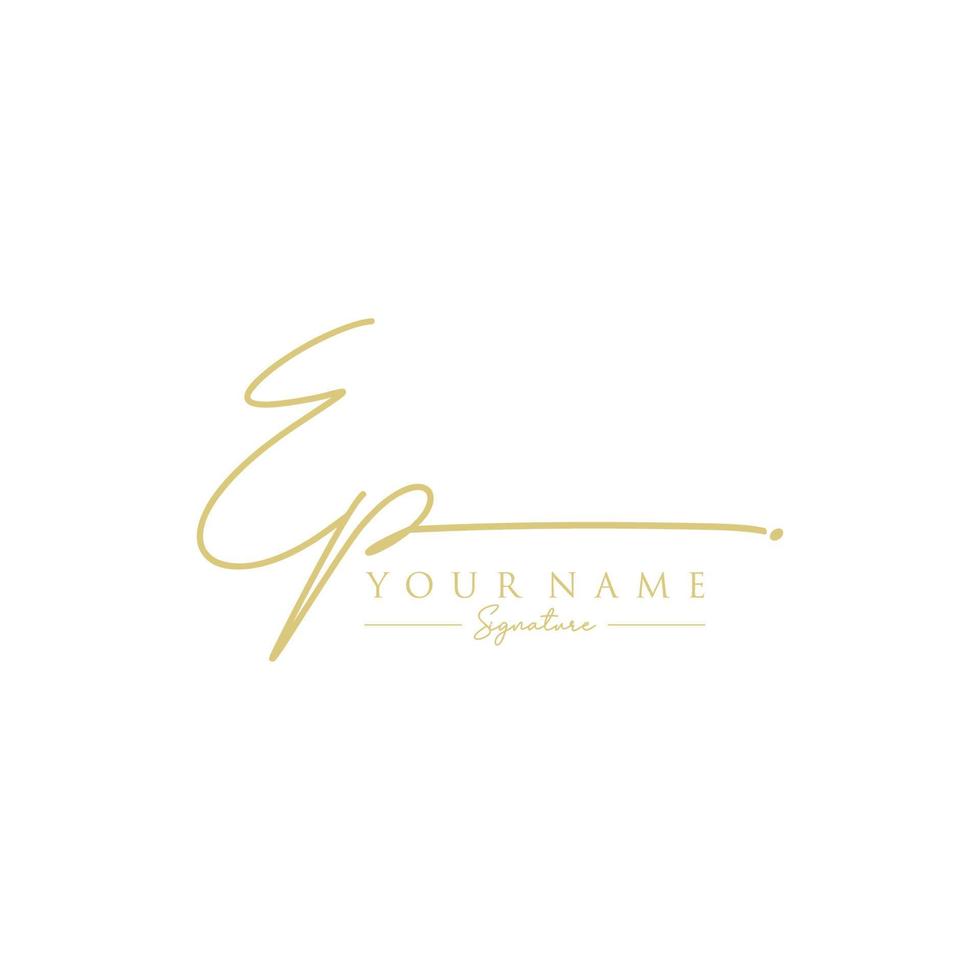 lettre ep signature logo template vecteur