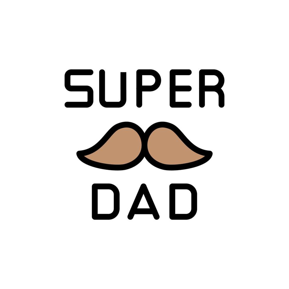 super papa, moustache vecteur icône