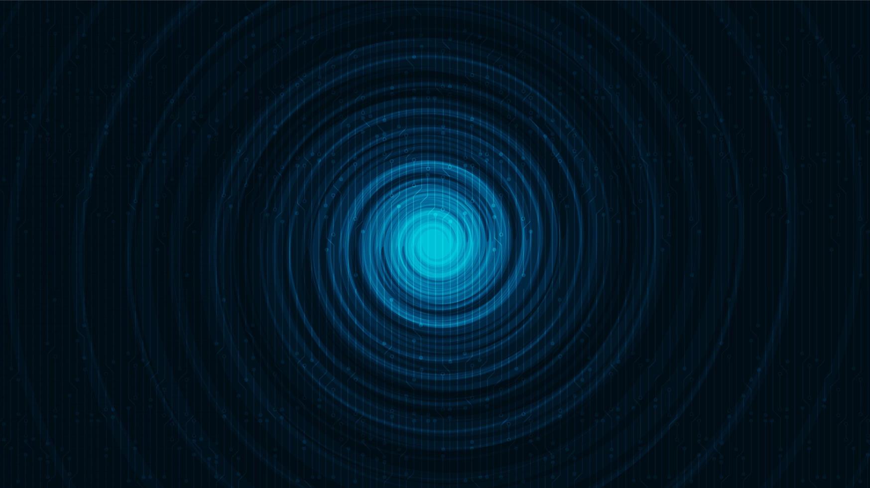 Technologie de spirale de téléportation moderne sur fond bleu vecteur