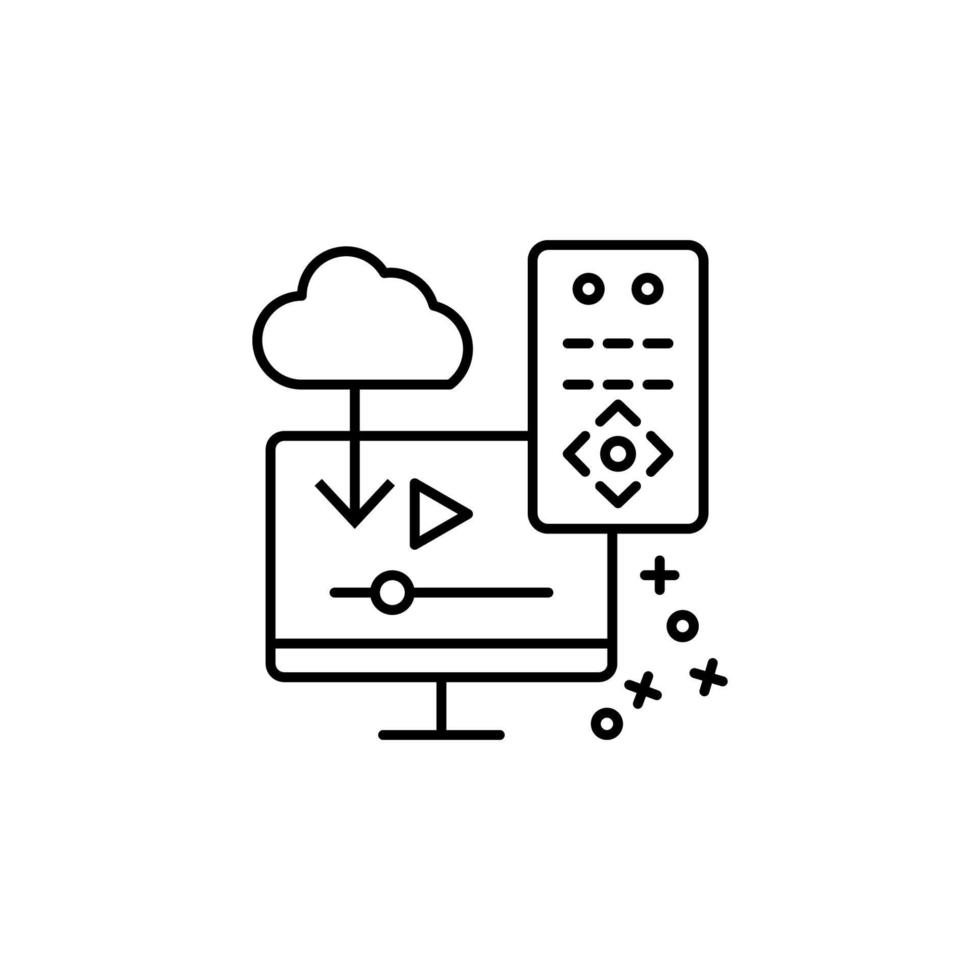 la télé diffusion éloigné jouer vecteur icône