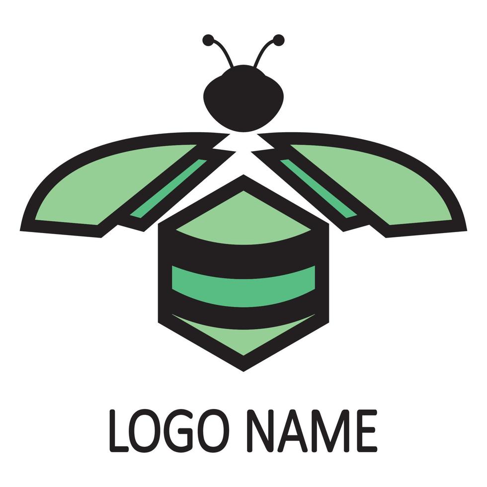 icône de conception d'illustrations de logo d'abeille vecteur