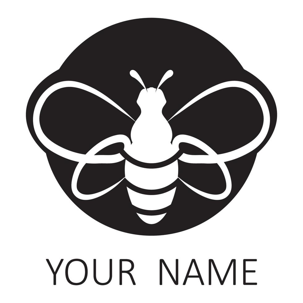 icône de conception d'illustrations de logo d'abeille vecteur