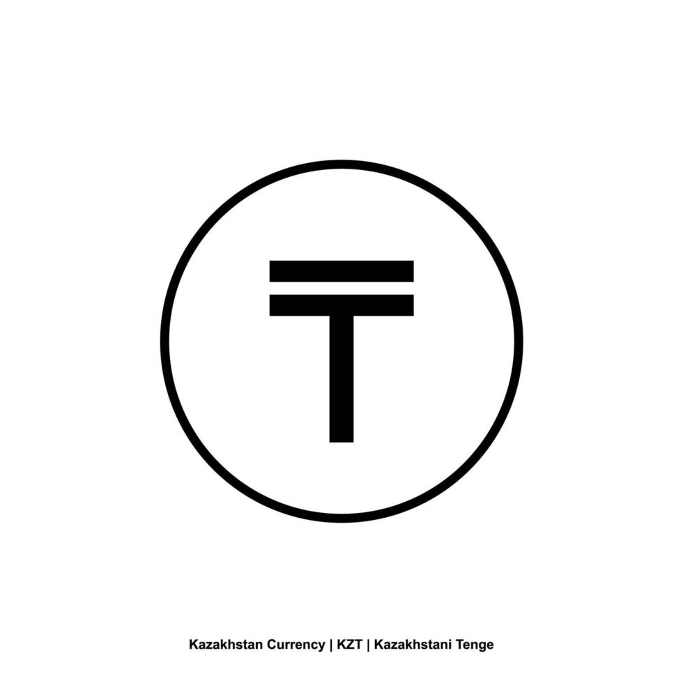 kazakhstan devise symbole, kazakhstani tene icône, kzt signe. vecteur illustration