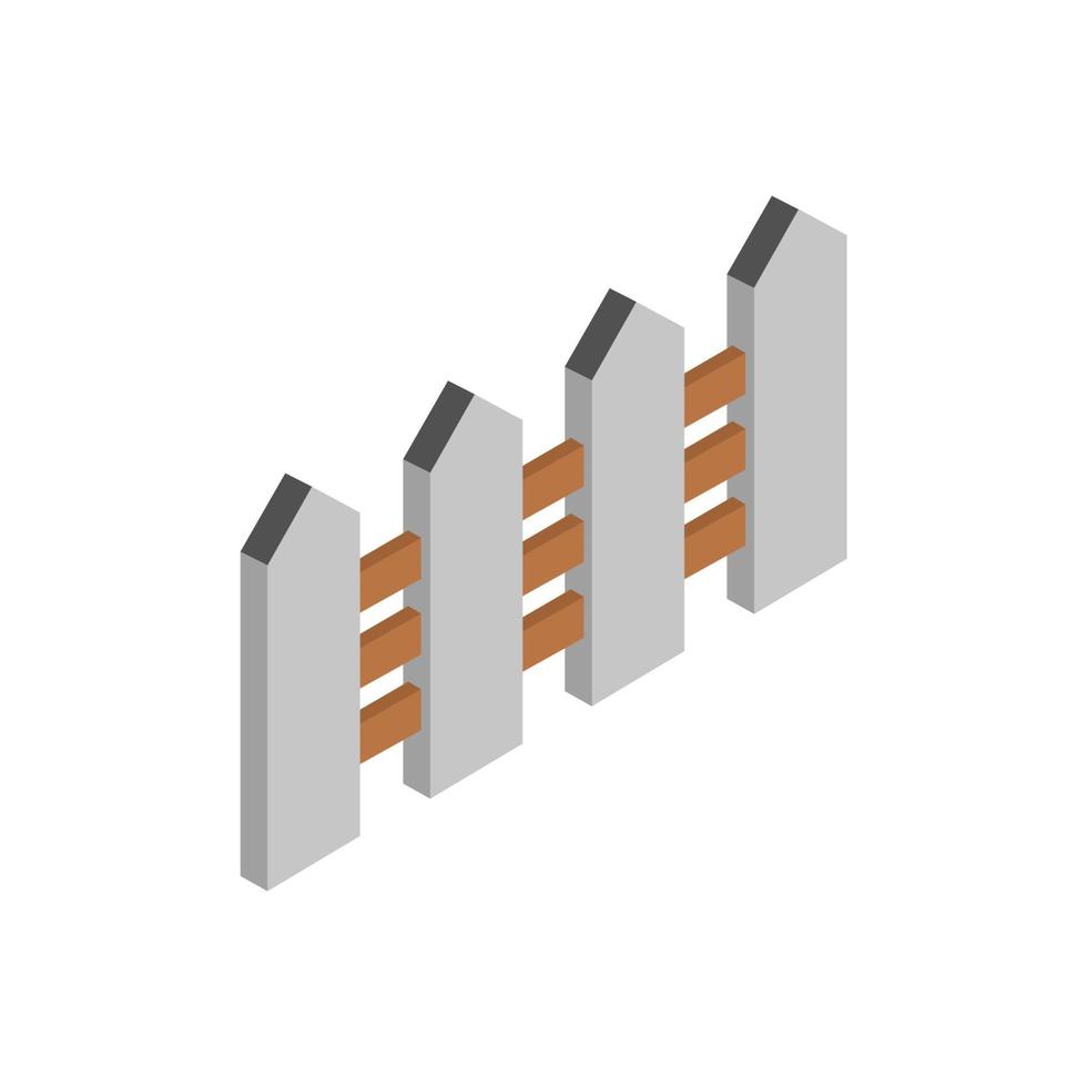 clôture isométrique sur fond vecteur