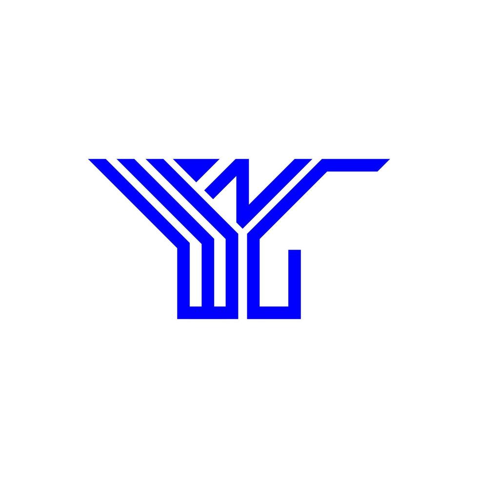 création de logo de lettre wnl avec graphique vectoriel, logo wnl simple et moderne. vecteur