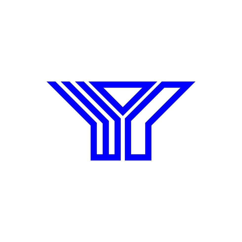 création de logo de lettre wod avec graphique vectoriel, logo wod simple et moderne. vecteur