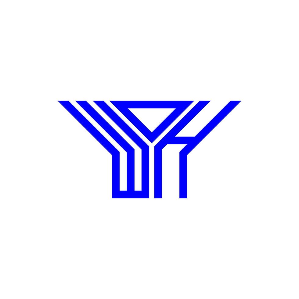 conception créative de logo de lettre woh avec graphique vectoriel, logo woh simple et moderne. vecteur