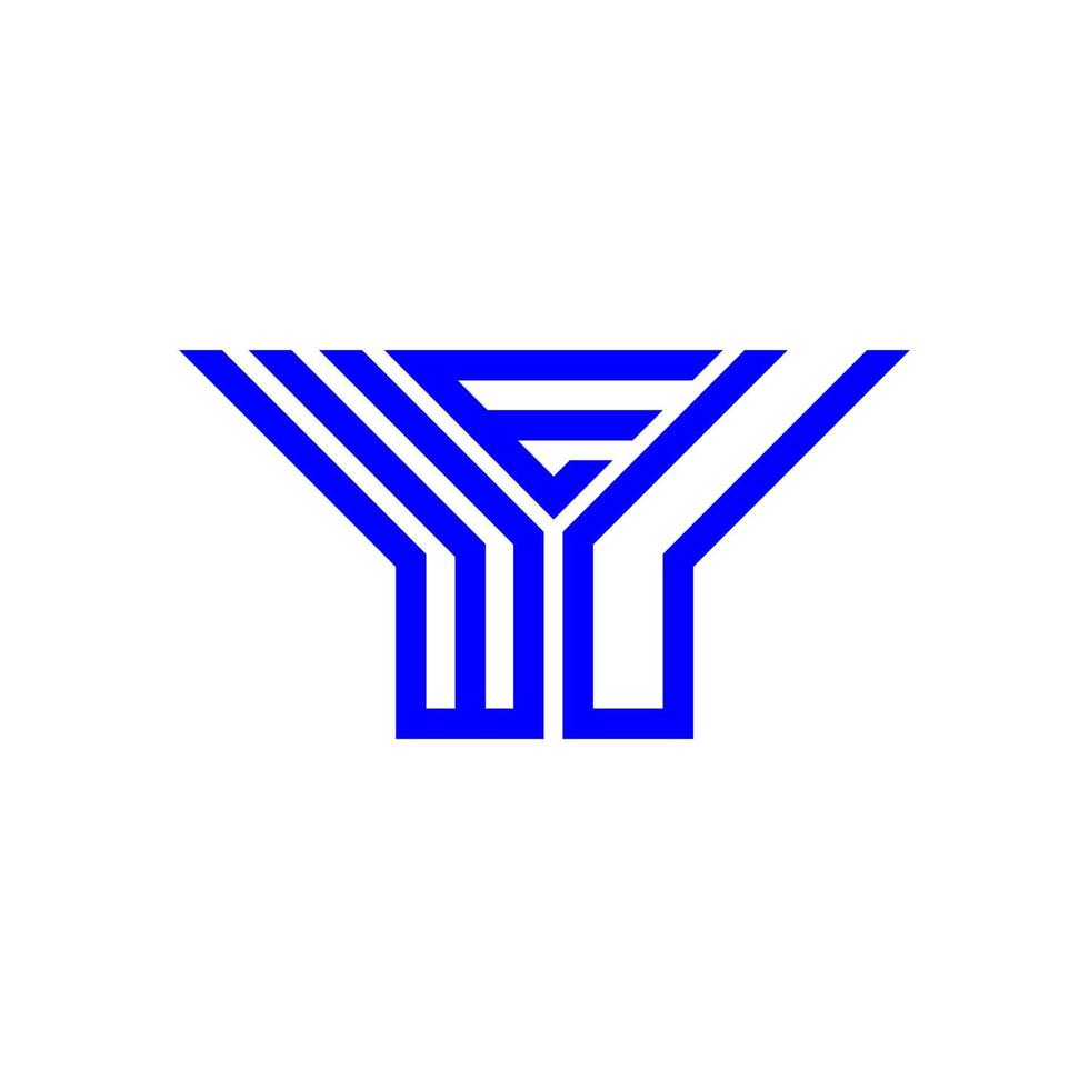 conception créative du logo de lettre weu avec graphique vectoriel, logo weu simple et moderne. vecteur