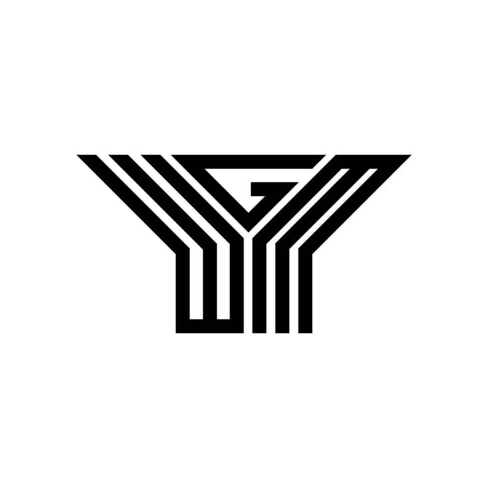 conception créative du logo wgm letter avec graphique vectoriel, logo wgm simple et moderne. vecteur