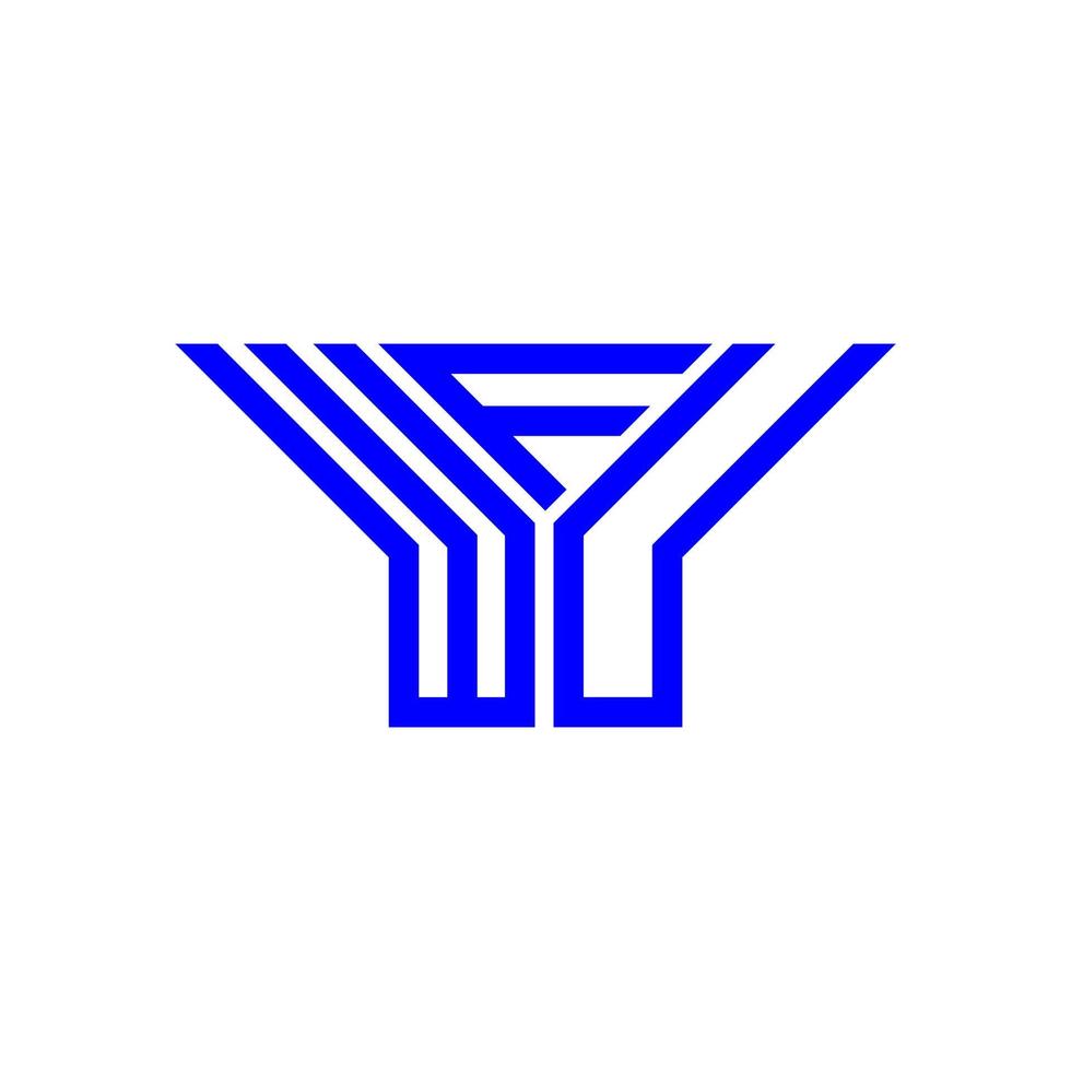conception créative du logo wfu letter avec graphique vectoriel, logo wfu simple et moderne. vecteur