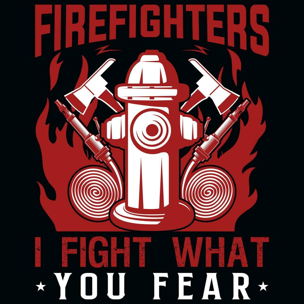 sapeur pompier graphique T-shirt conception vecteur
