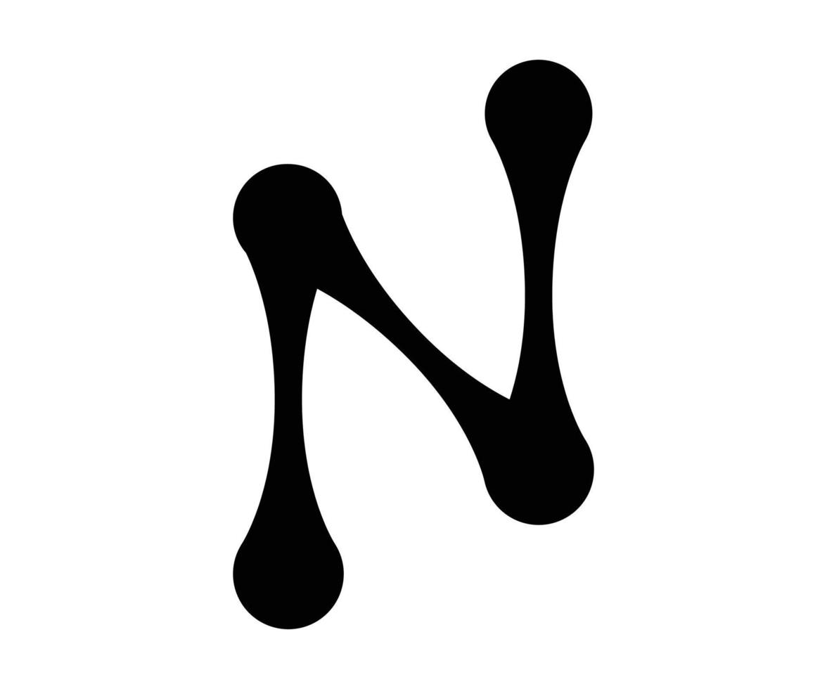 minimal n logo conception vecteur modèle