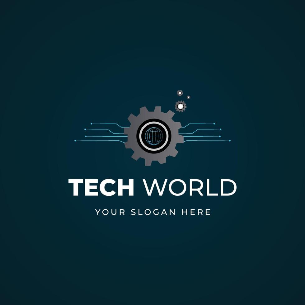 monde La technologie logo conception vecteur modèle