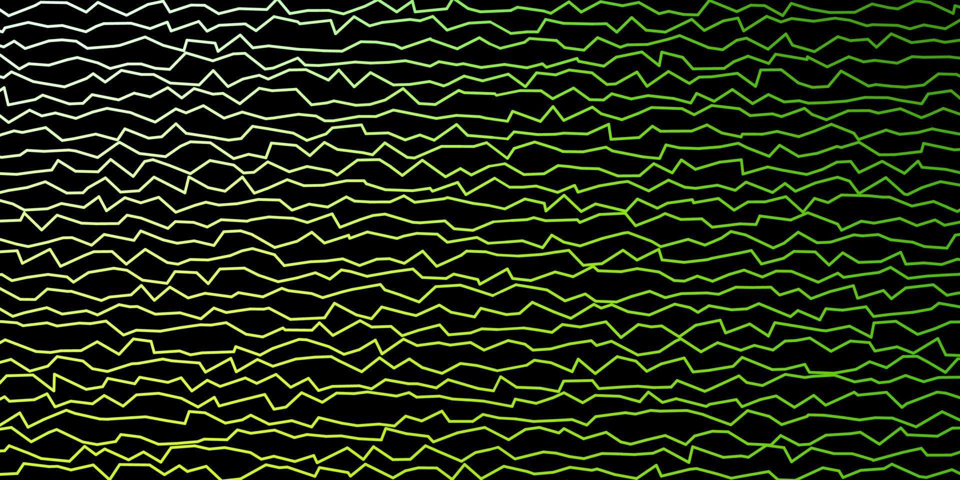 modèle vectoriel vert foncé et jaune avec des lignes courbes.