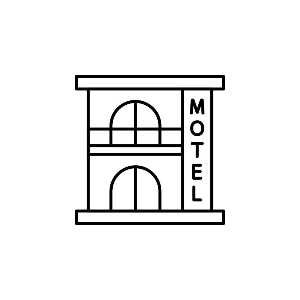 motel, bâtiment vecteur icône