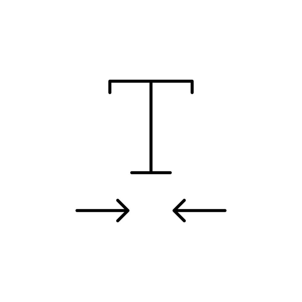 format, horizontal, escalader, texte vecteur icône