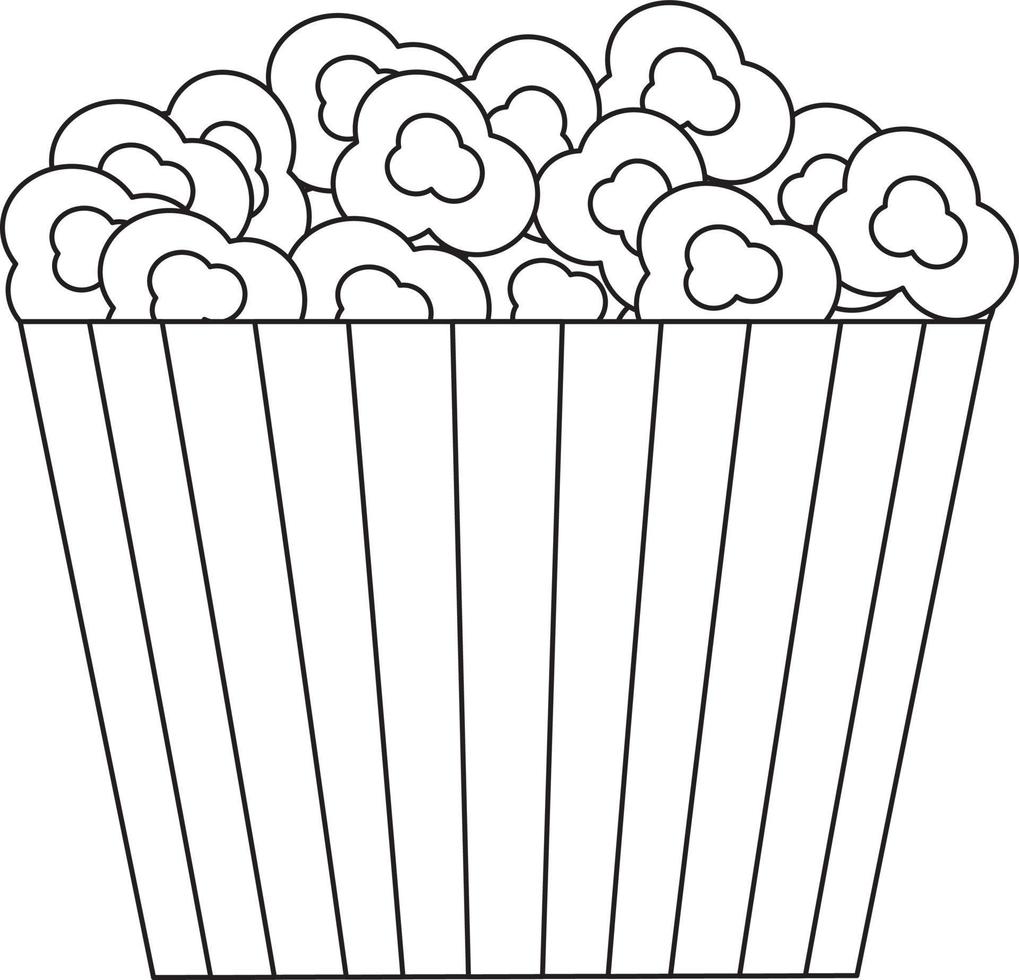 brillant vecteur illustration de une faible verre de Popcorn, collation, monde pop corn jour, rue nourriture, griffonnage et esquisser