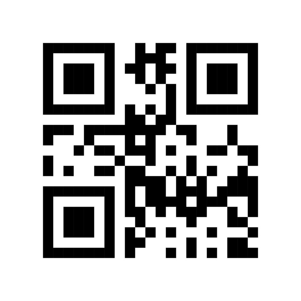 modèle de code qr prêt à numériser avec un smartphone. illustration vectorielle. vecteur