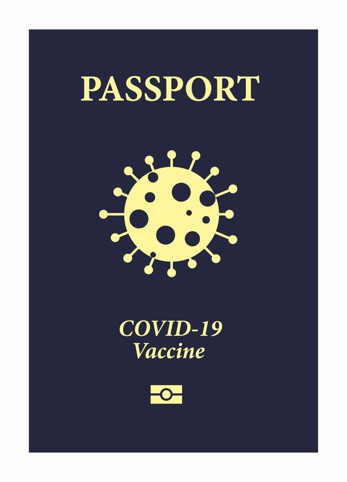 modèle de couverture de passeport de vaccin covid-19 pour les états-unis - semblable à un document d'identité américain. vecteur