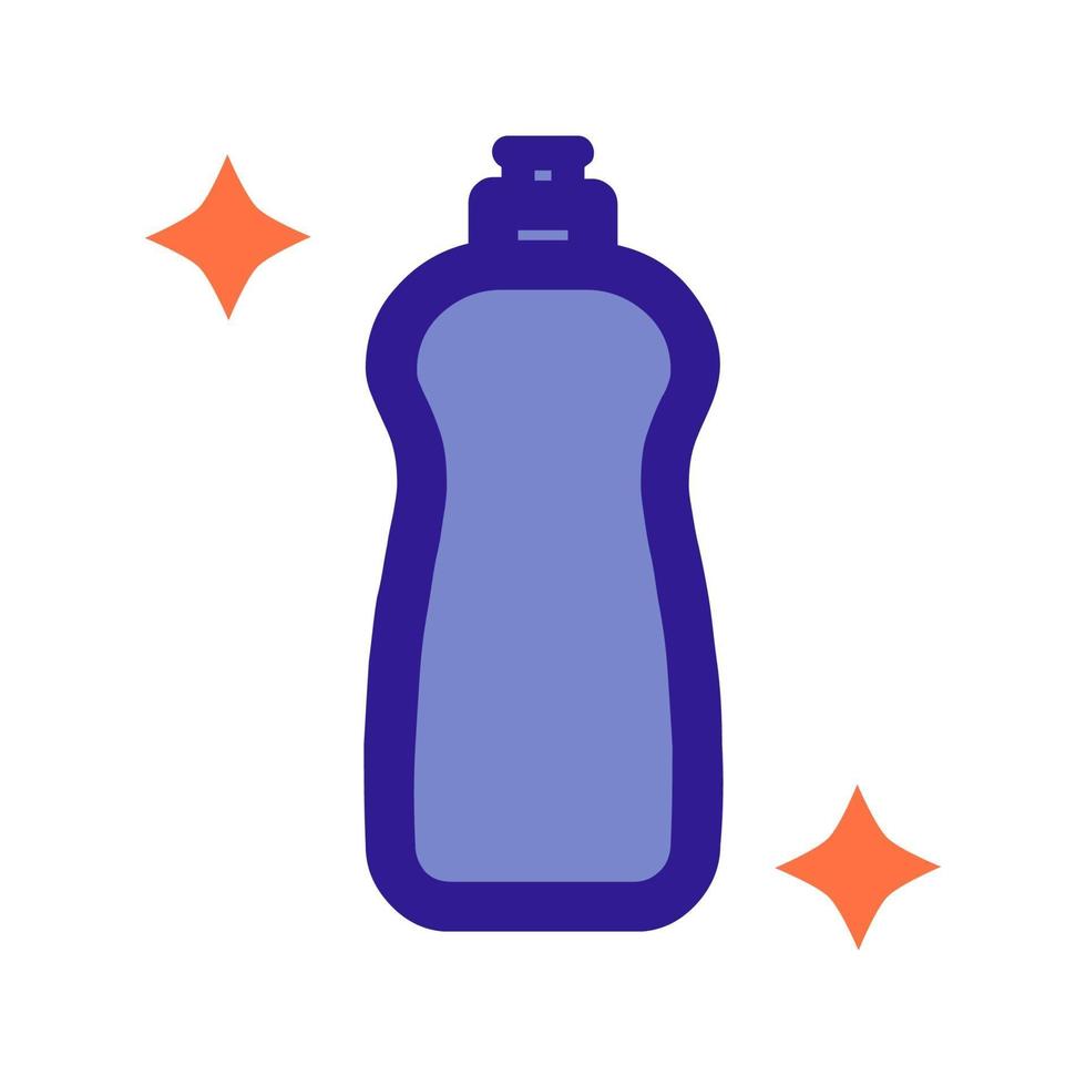 icône de contour de bouteille de détergent. élément vectoriel de l'ensemble, dédié au nettoyage et à l'hygiène.