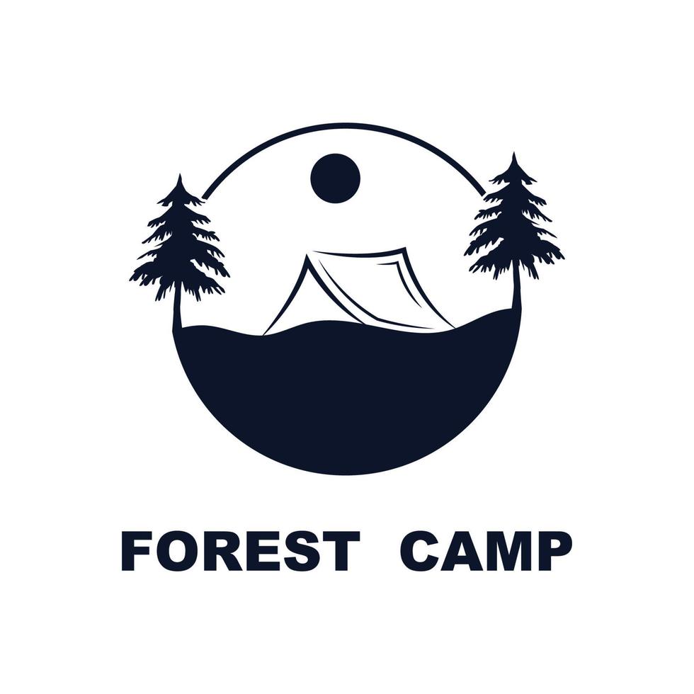 forêt camp logo conception, Extérieur logo, aventure logo modèle vecteur