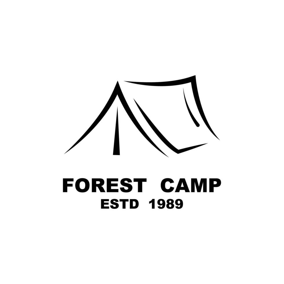 forêt camp logo conception, Extérieur logo, aventure logo modèle vecteur