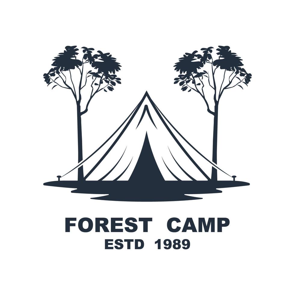 forêt camp logo conception, Extérieur logo, aventure logo modèle vecteur