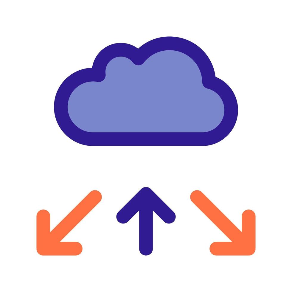 icône de contour de nuage. élément vectoriel de l'ensemble, dédié au big data et à l'apprentissage automatique.