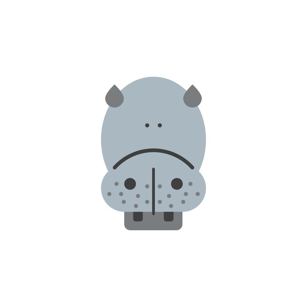 hippopotame, animal Royaume vecteur icône