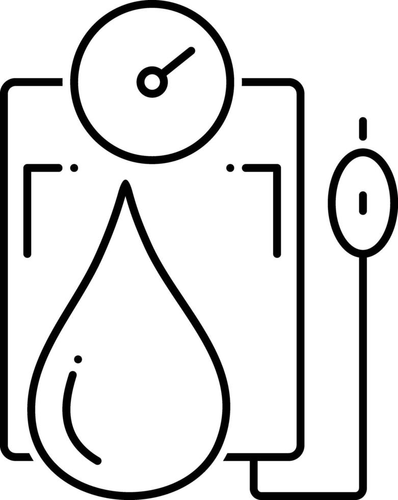 icône de ligne pour kit de pression artérielle vecteur