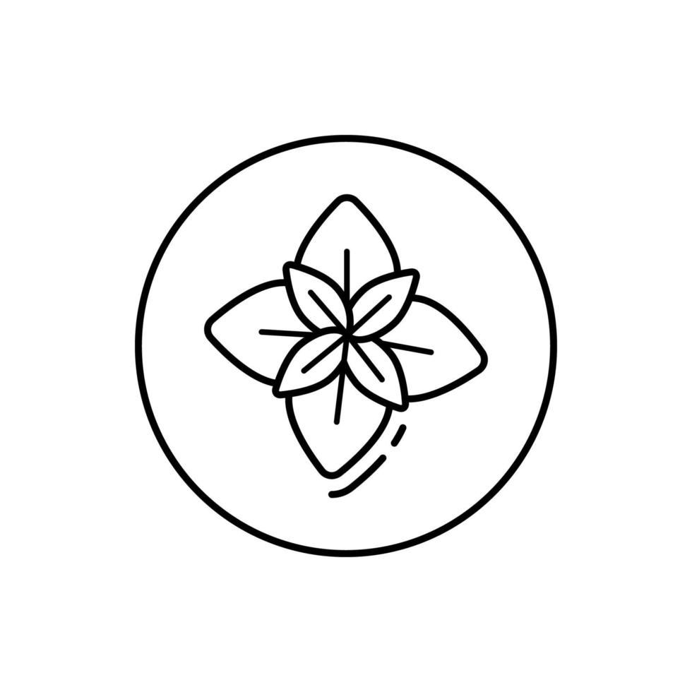 basilic, végétalien vecteur icône