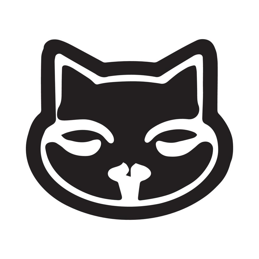 illustration vectorielle de tête de chat vecteur