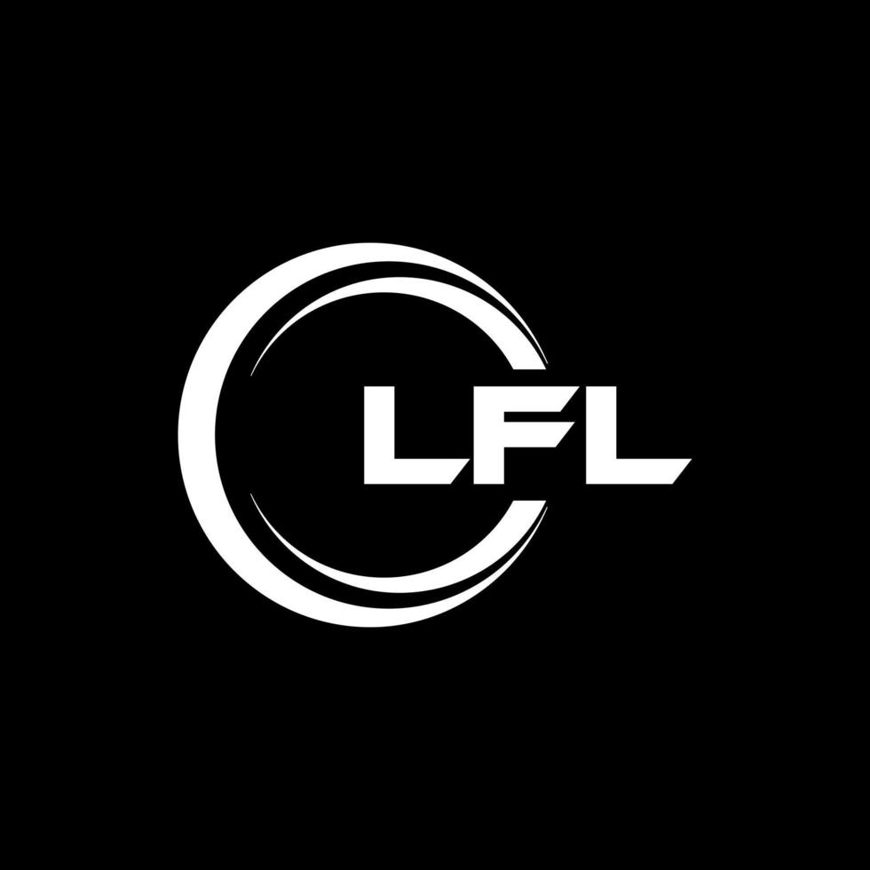 lfl lettre logo conception dans illustration. vecteur logo, calligraphie dessins pour logo, affiche, invitation, etc.