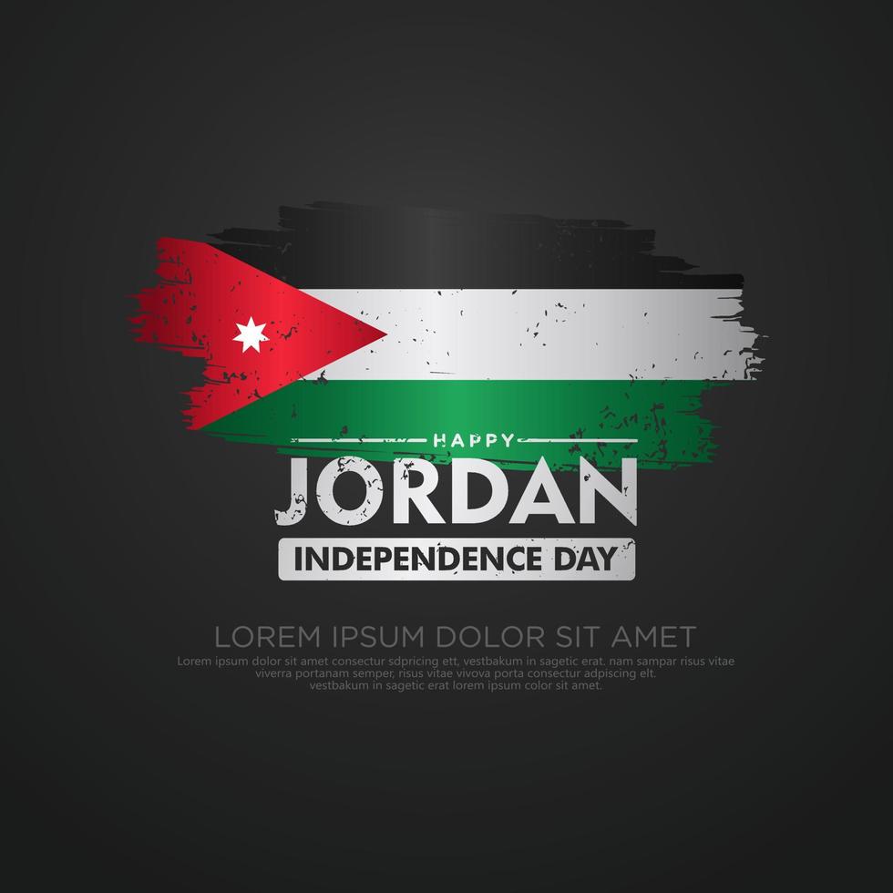 Jordan indépendance journée salutation carte modèle vecteur