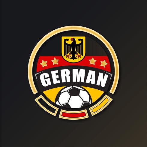 Patch de football allemand vecteur