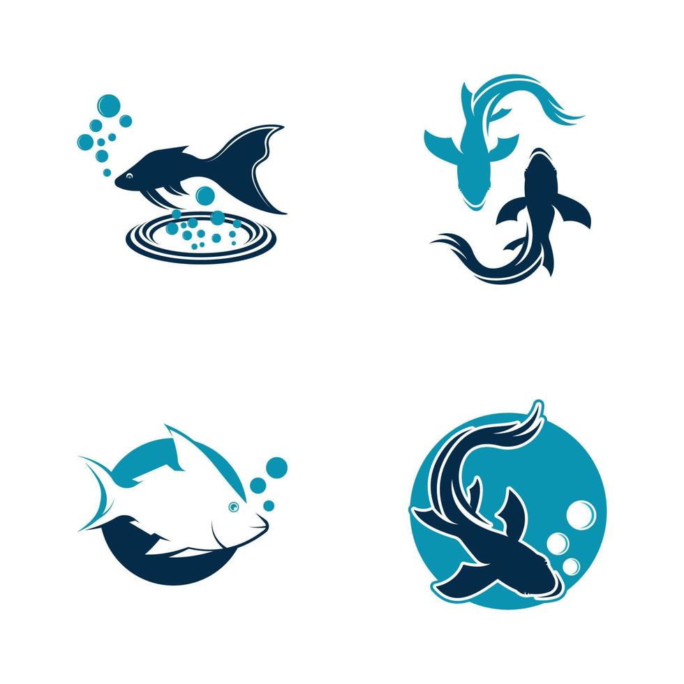 modèle de logo de poisson vecteur