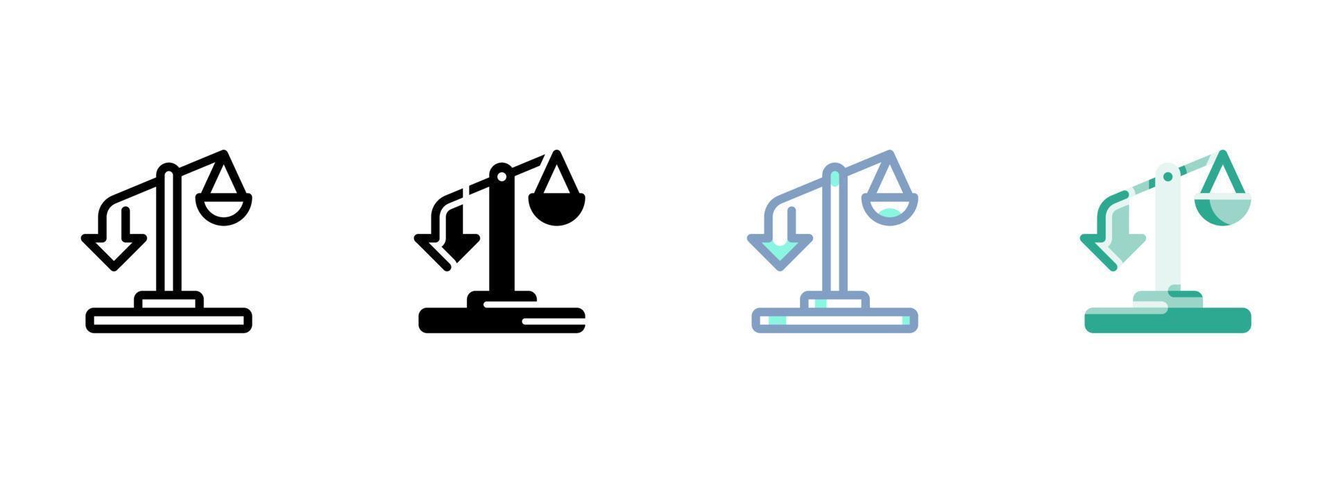 Facile vecteur icône sur une thème Balance de Justice